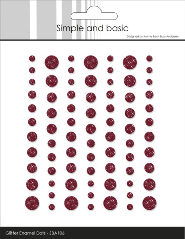Preview: Simple and Basic - Glitter Enamel Dots "Wine Red"