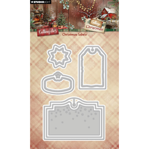 Studio Light - Stanzschablone "Christmas Labels" Cottage Christmas Cutting Dies