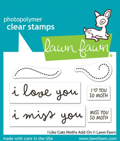 Preview: Lawn Fawn - Stempelset "I Like Cute Moths Add-On" Clear Stamp