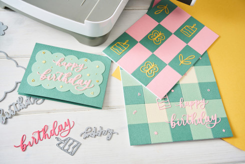 Sizzix - Stanzschablone "Birthday Doodles by Letters" Thinlits Craft Dies by Shells
