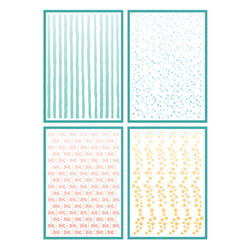 Sizzix - Schablone "Holiday Layering Stripes" Stencil Design by Vicki Boutin