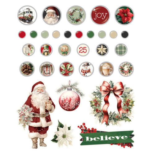 Preview: Simple Stories - Decorative Brads "Simple Vintage Old-Fashioned Christmas"
