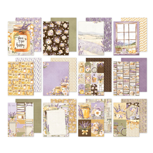 Preview: Simple Stories - Designpapier "Simple Vintage Lavender Fields" Paper Pack 6x8 Inch - 24 Bogen