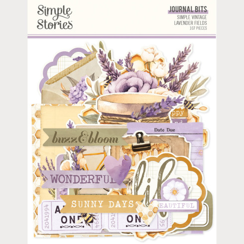 Simple Stories - Stanzteile "Simple Vintage Lavender Fields Journal" Bits & Pieces