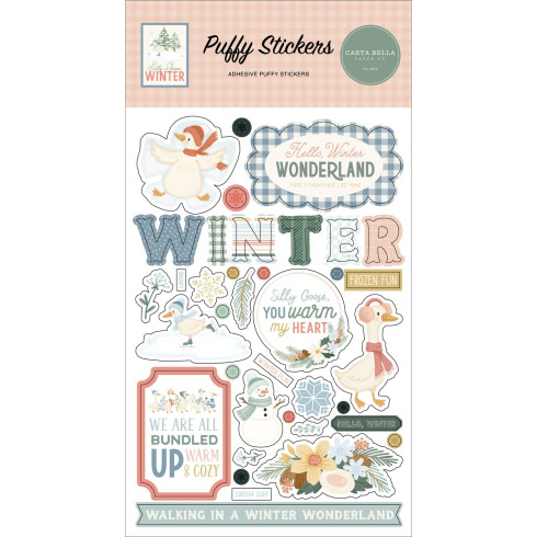 Carta Bella  - Aufkleber "Silly Goose Winter" Puffy Stickers