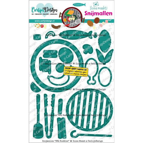 Carlijn Design - Stanzschablone "BBQ Buddies by Ilona Maakt" Dies
