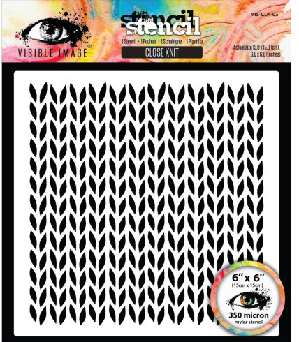 Preview: Visible Image - Schablone 6x6 Inch "Close Knit" Stencil by Mark Alexander