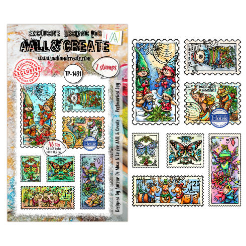 AALL and Create - Stempelset A6 "Postmarked Joy" Clear Stamps
