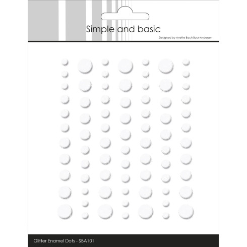 Simple and Basic - Glitter Enamel Dots "Soft White"