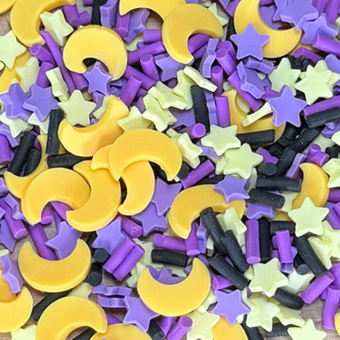 Preview: Lawn Fawn - Clay Streuteile „Halloween Moon and Star“ Tiny Treasures