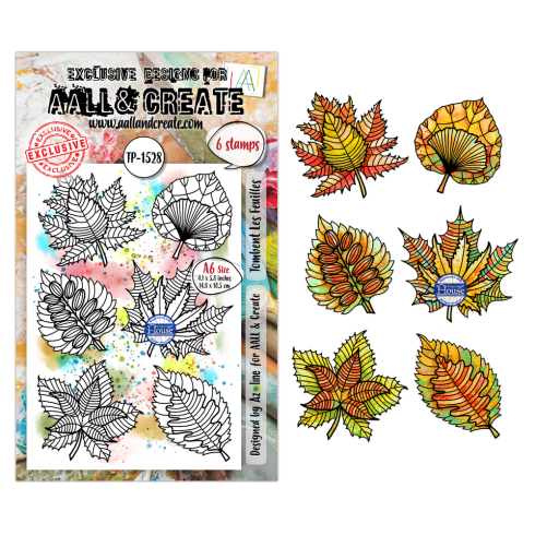 Preview: AALL and Create - Stempelset A6 "Tombent Les Feuilles" Clear Stamps by Azoline