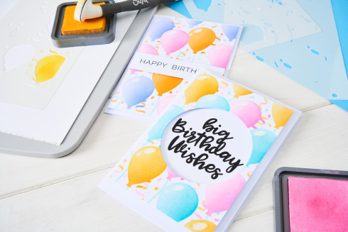 Sizzix - Schablone "Birthday Balloons" Stencil Design by Stacey Park