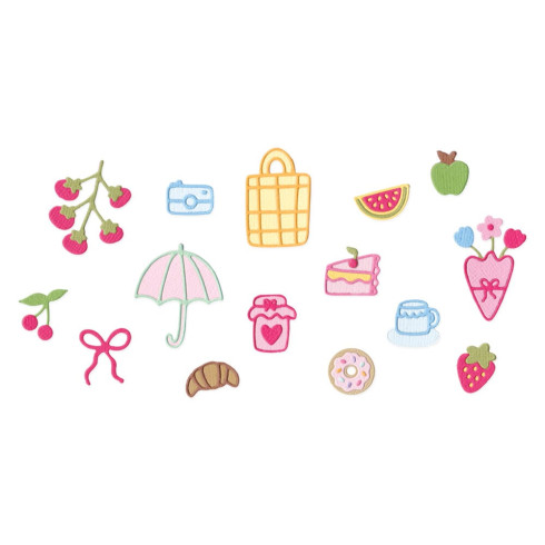 Preview: Sizzix - Stanzschablone "Picnic Treats" Thinlits Craft Dies by Letters by Shells