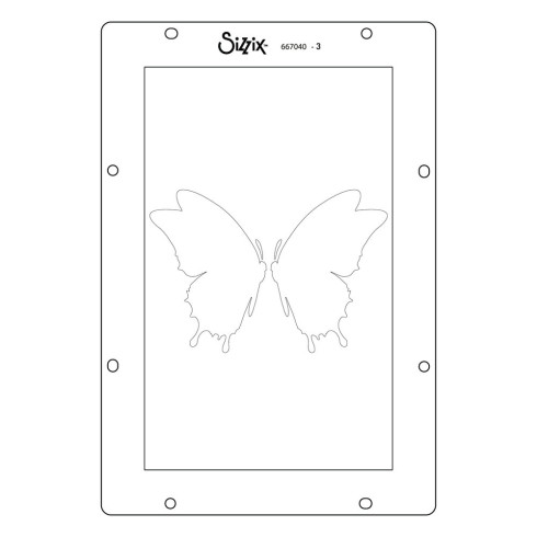 Preview: Sizzix - Schablone "Butterflies" Stencil Design by Willow Wolfe