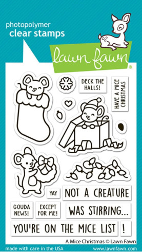 Preview: Lawn Fawn - Stempelset "A Mice Christmas" Clear Stamp