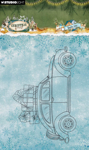 Preview: Studio Light - Stempel "Xmas Car" Christmas Forest Clear Stamps