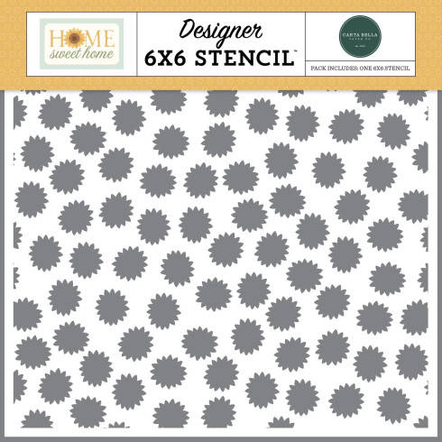 Carta Bella - Schablone 6x6 Inch "Be Bright Floral" Stencil - Home Sweet Home