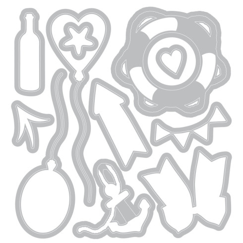 Preview: Sizzix - Stanzschablone & Stempelset "Sweet Drop" Thinlits Craft Dies & Clear Stamps by by 49 & Market
