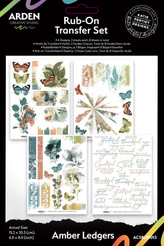 Preview: Arden Creative Studio - Transfer Aufkleber "Amber Ledgers" Katie Pertiet Rub-On Transfer Set