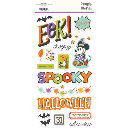 Preview: Simple Stories - Aufkleber "Say Cheese Classic Mouse Halloween" Foam Sticker