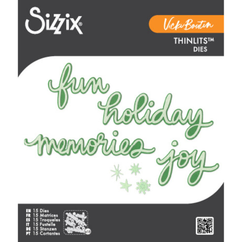 Sizzix - Stanzschablone "Vicki Holiday Script" Thinlits Craft Dies by Vicki Boutin