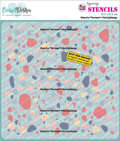 Preview: Carlijn Design - Schablone 15 y 15 cm 