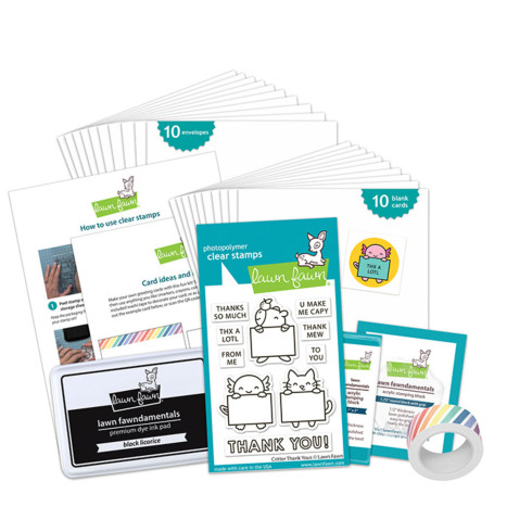 Lawn Fawn - Kids Cardmaking Kit "Critter Thank Yous"
