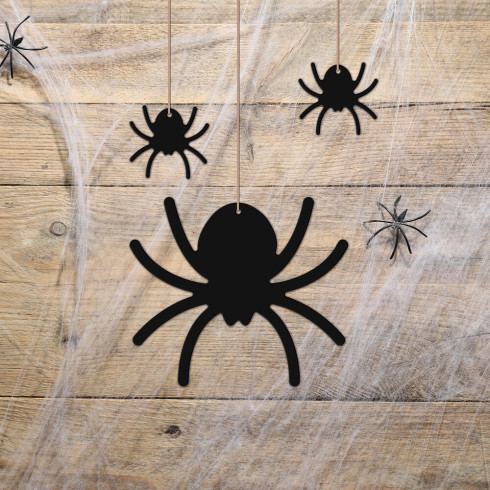 Preview: Aladine - "Halloween Spider" DIY Deko Set MDF Formen