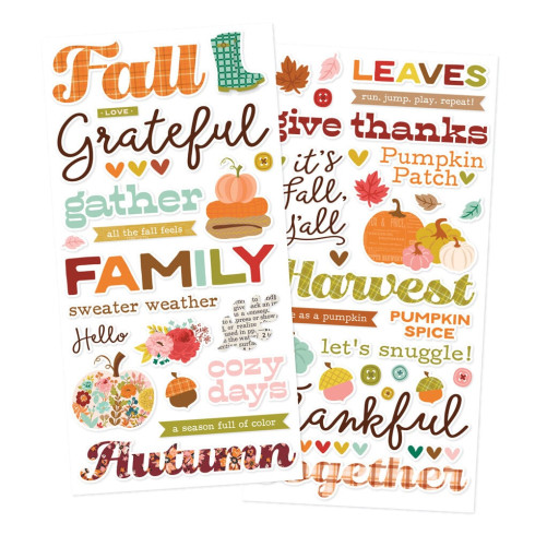 Simple Stories - Aufkleber "Pumpkins & Plaid" Foam Sticker