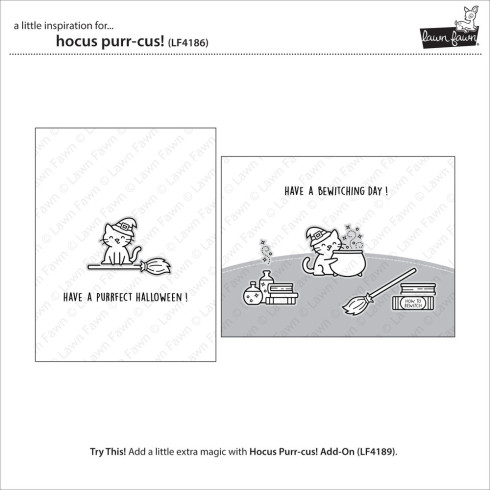 Preview: Lawn Fawn - Stempelset "Hocus Purr-cus!" Clear Stamp
