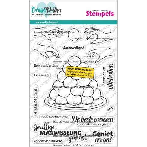 Carlijn Design - Stempelset "Oliebollen" Clear Stamps