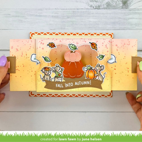 Lawn Fawn - Stempelset "Fall Mice" Clear Stamp