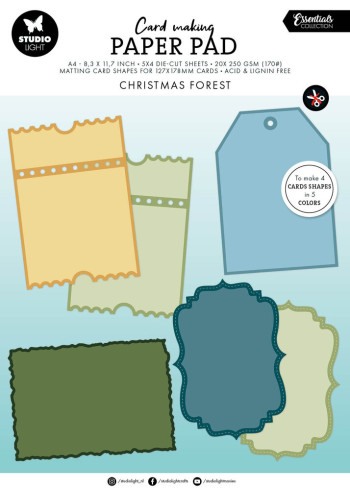 Preview: Studio Light - Card Shapes "Christmas Forest" für Karten 127x178mm