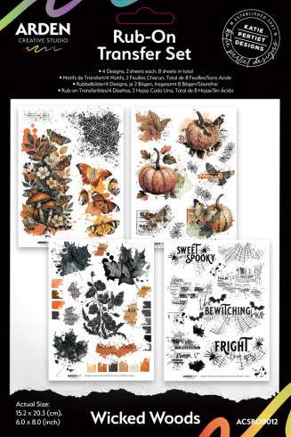Preview: Arden Creative Studio - Transfer Aufkleber "Wicked Woods" Katie Pertiet Rub-On Transfer Set