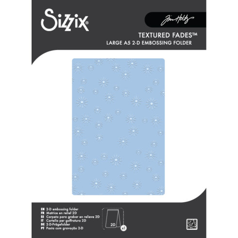 Sizzix - 2D Prägefolder "Vault Sparkle Stars" Embossing Folder Design by Tim Holtz