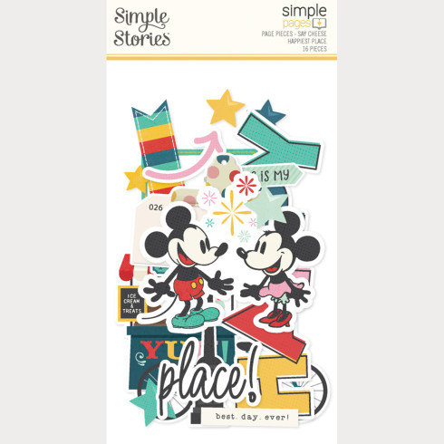 Simple Stories - Stanzteile "Say Cheese Happiest Place" Simple Pages Pieces