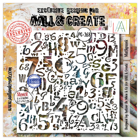 AALL and Create - Schablone 6x6 Inch "Mathpunk "Stencil by Autour De Mwa & Co