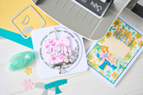 Sizzix - Schablone & Stanze "Let's Eat Cake!" Thinlits Die Set & Stencil by Catherine Pooler