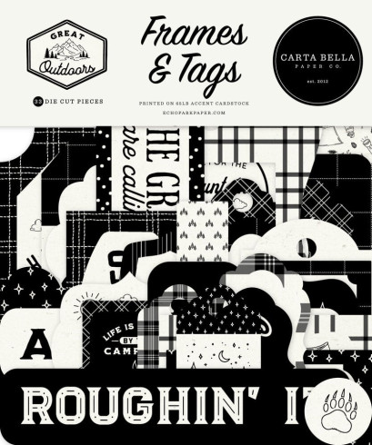 Preview: Carta Bella - Stanzteile & Anhänger "Great Outdoors" Ephemera Frames & Tags
