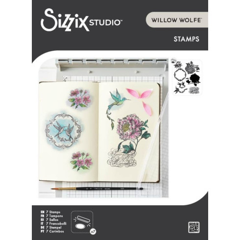 Sizzix - Stempelset "Ornamental Medallions" Clear Stamps Design by Willow Wolfe