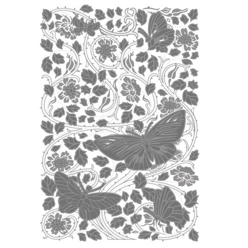 Preview: Sizzix - Multi-Level Prägefolder "Nouveau Butterfly" Embossing Folder A6 - Design by Willow Wolfe