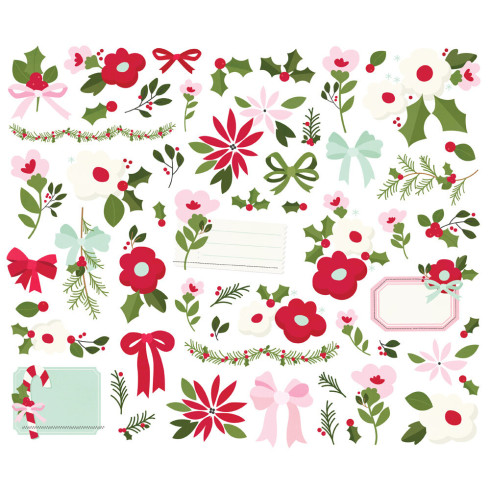 Preview: Simple Stories - Stanzteile "Kringle & Co. Floral" Bits & Pieces