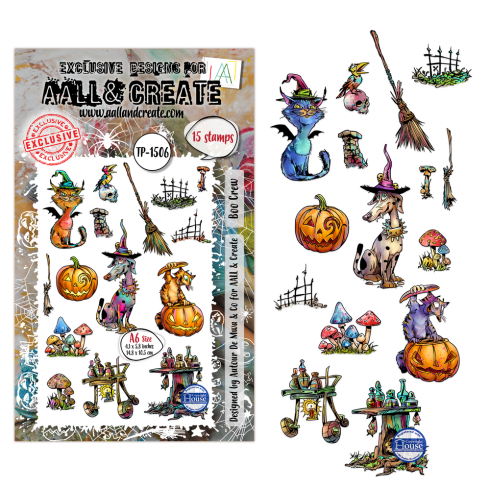 Preview: AALL and Create - Stempelset A6 "Boo Crew" Clear Stamps