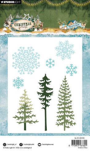Preview: Studio Light - Stanzschablone "Trees and Snow" Christmas Forest Cutting Dies