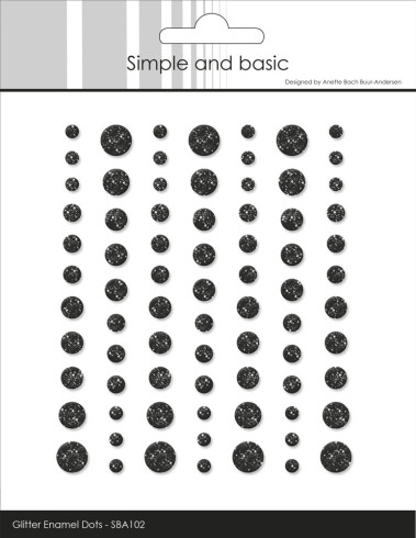 Preview: Simple and Basic - Glitter Enamel Dots "Black"