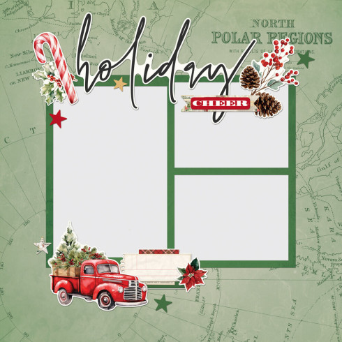 Preview: Simple Stories - Stanzteile "Simple Vintage Old-Fashioned Christmas" Simple Pages Pieces