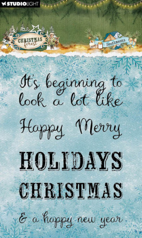 Preview: Studio Light - Stempel "Sentiments" Christmas Forest Clear Stamps