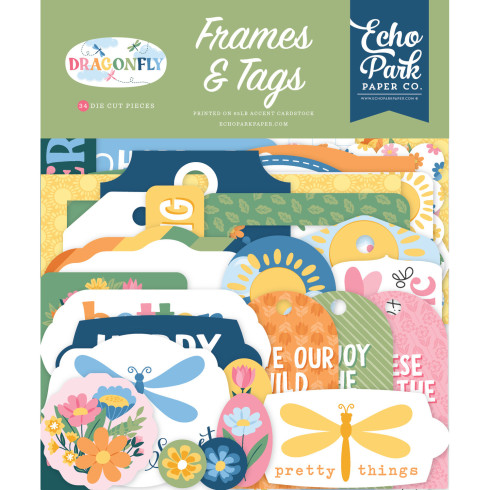 Echo Park - Stanzteile & Anhänger "Dragonfly" Frames & Tags