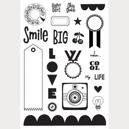 Preview: Simple Stories -  Stempel "Color Me Happy" Clear Stamps