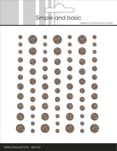 Preview: Simple and Basic - Glitter Enamel Dots "Coffee"